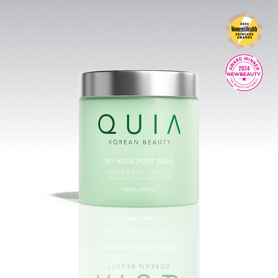 QUIA Toner Pads – AHA/BHA Dual-Action Exfoliate and Hydrate All in One – Soothing Formula for Sensitive Skin – Reduces Blackheads and Blemishes- 70 Gentle Textured Pads – Korean Skincare