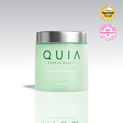 QUIA Toner Pads – AHA/BHA Dual-Action Exfoliate and Hydrate All in One – Soothing Formula for Sensitive Skin – Reduces Blackheads and Blemishes- 70 Gentle Textured Pads – Korean Skincare