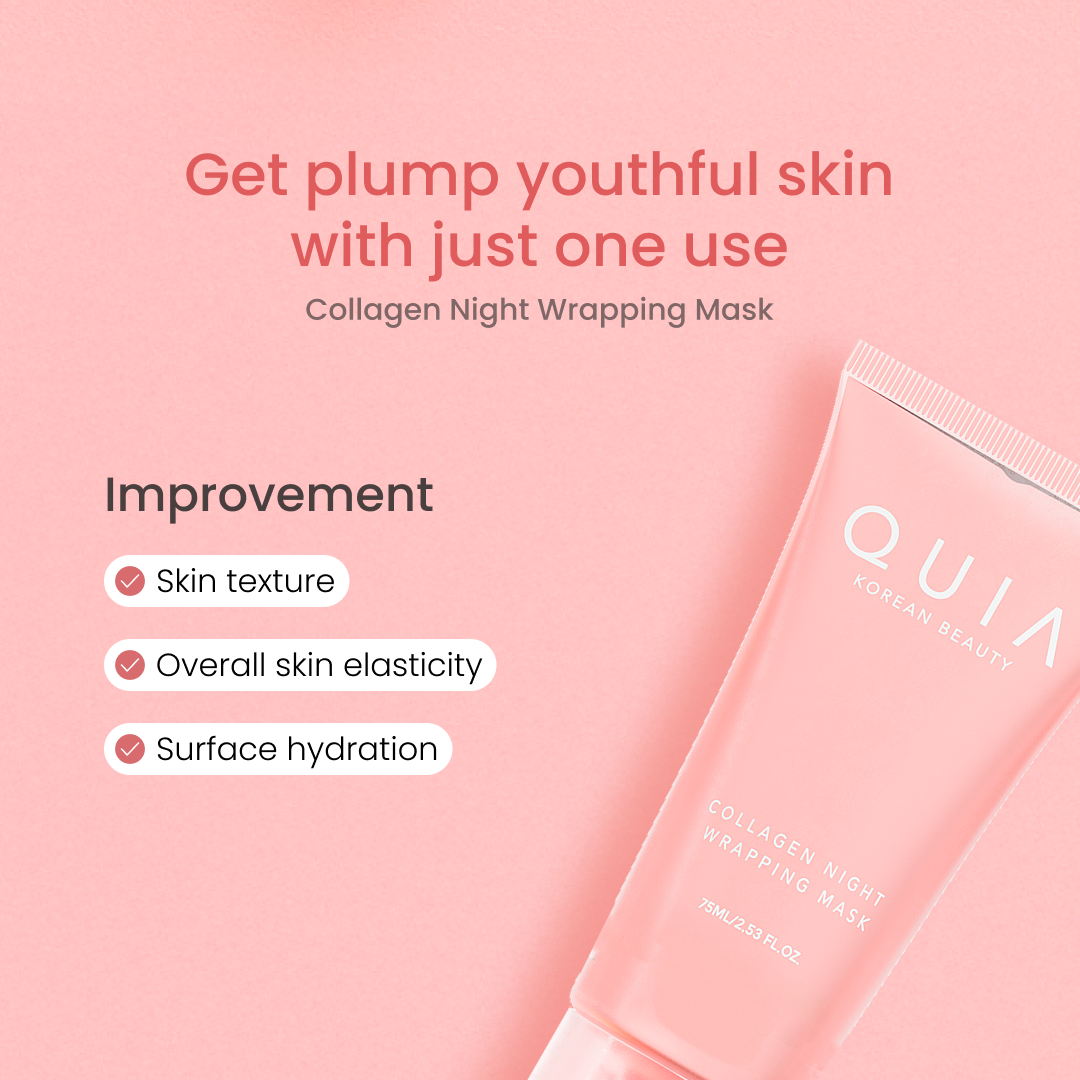 Collagen Night Wrapping Mask,Overnight Wrapping Mask,Peel Off Face Mask,Elasticity and Hydration Care,2.53 fl.oz(Brush Included)